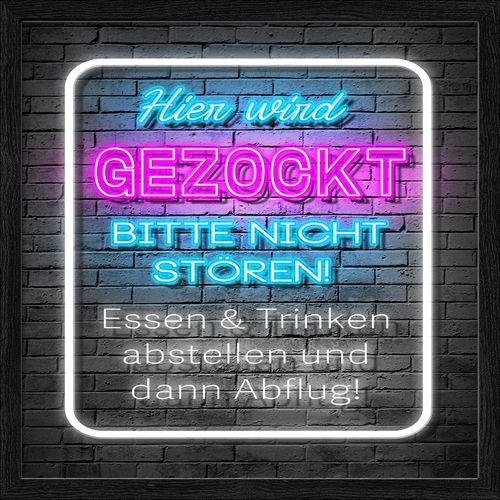 Gerahmtes Bild GEZOCKT