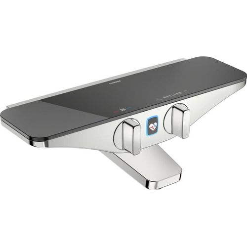Hansa Wafü/Brausebatterie HANSAEMOTION Wellfit 6V Ausladung 137mm Chrom/Grau DN15, 5864217284