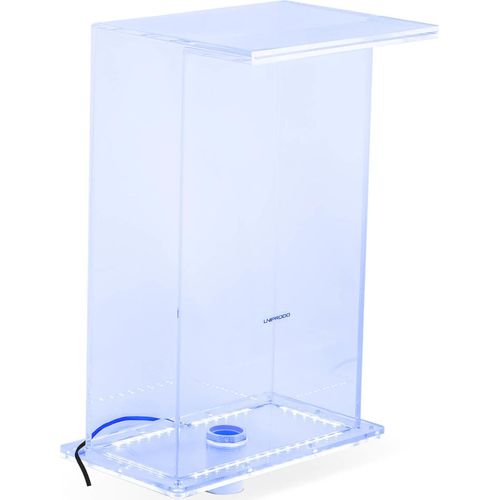 Uniprodo Schwalldusche - 51 cm hoch - LED-Beleuchtung - Blau