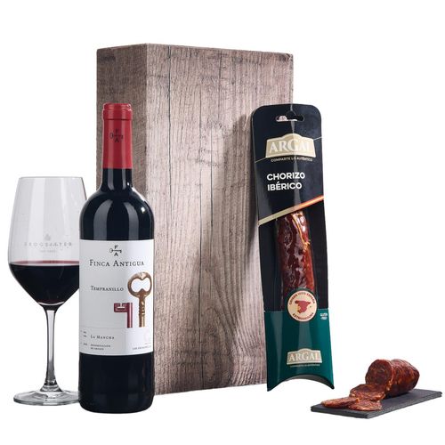 Präsent Eleganter Tempranillo & Chorizo Ibérico