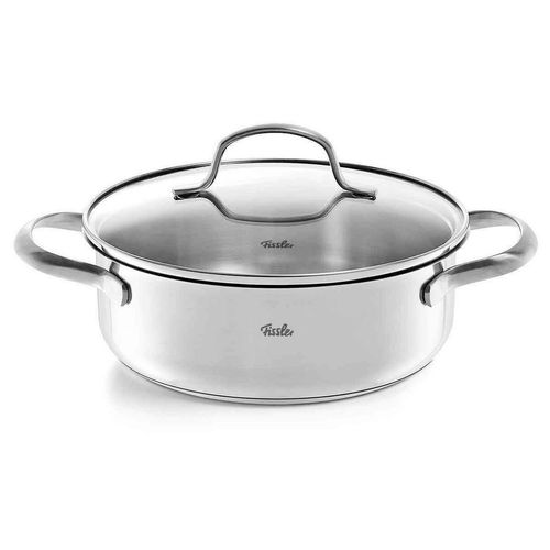 Fissler Kochtopf SAN Francisco, Silber, Metall, 2.1 L, 13.5 cm, Messskala, backofengeeignet, rostfrei, breiter Schüttrand, optimale Wärmeverteilung, Kochen, Töpfe, Kochtöpfe