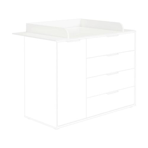 Paidi Wickelaufsatz Lieven, Weiß, Holzwerkstoff, 125.9x11.5x78.6 cm, Blauer Engel, Goldenes M, Babymöbel, Wickelkommoden & Zubehör, Wickelaufsätze