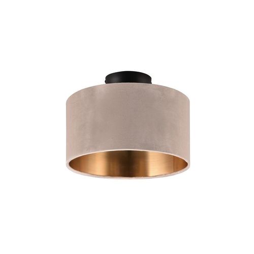 Trio Leuchten Deckenleuchte Julieta , Gold, Beige , Metall, Textil , 22 cm , Lampen & Leuchten, Innenbeleuchtung, Deckenleuchten