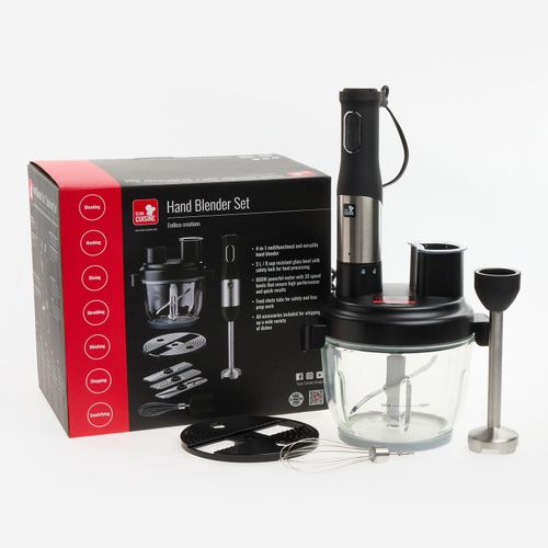 Schwarz-silberfarbener Stabmixer