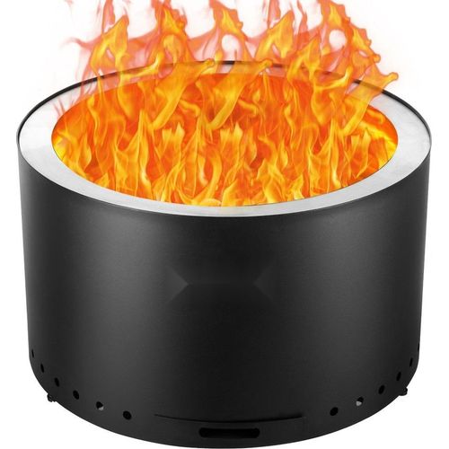 Rauchfreie Feuerschale Ø71cm - Feuerstelle für Garten - Holzfeuerschale mit Schnürhaken - ideal für Kamin und Terrasse