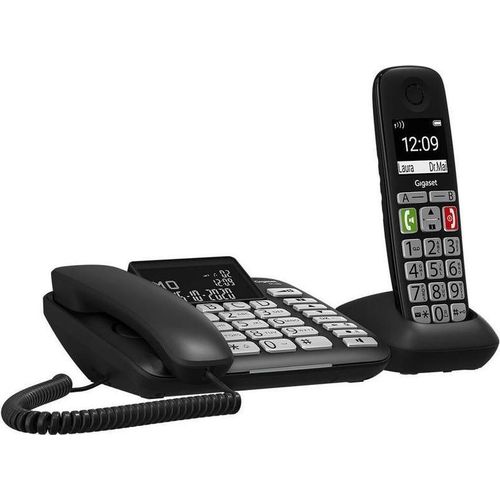 Gigaset DL780 Plus DECT/Analog-Telefon Anrufer-ID Schwarz