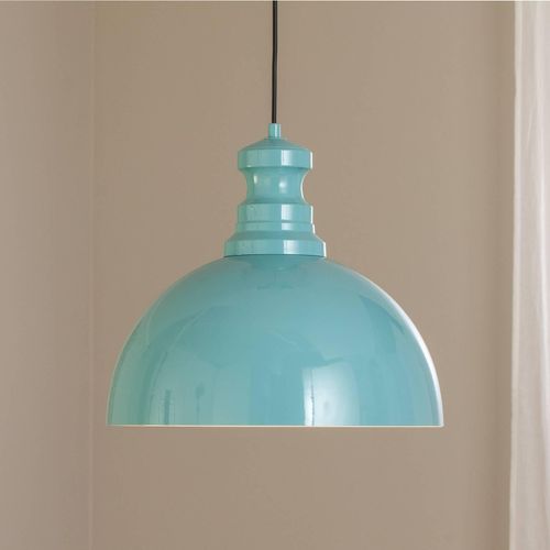 Pendelleuchte Kure, türkis, Metall, Ø 40 cm E27
