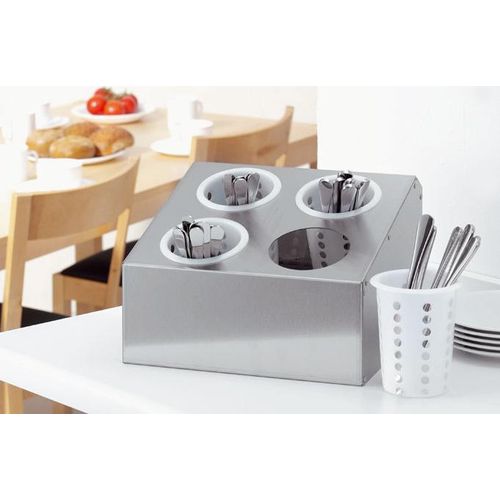1x Besteckbehälter inkl. 4 Köcher Besteck, Besteckset