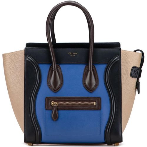 Celine Shopper - Micro Tricolor Leather Luggage Tote - Gr. unisize - in Blau - für Damen Image