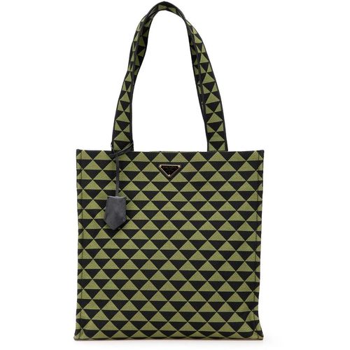 Prada Shopper - Jacquard Triangolo Symbole Shopping Tote - Gr. unisize - in Grün - für Damen Image
