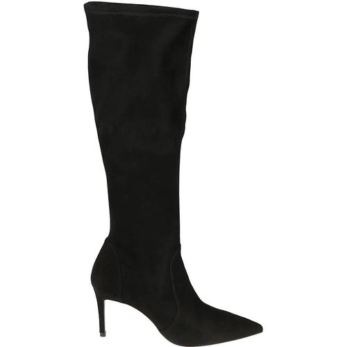 Stuart Weitzman Stiefel - Stuart Power 75 Boots Black - Gr. 37,5 (EU) - in Schwarz - für Damen