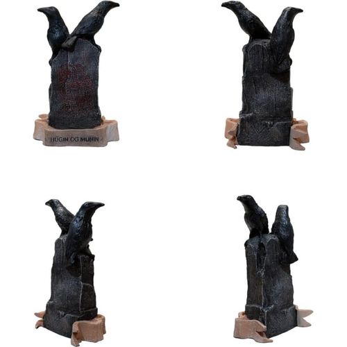 Hugin und Munin Krähenstandbild - Sammlerstück Figur - 3 Zoll
