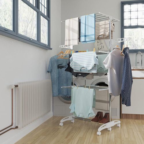Extra großes Wäscheständer - 3 Ebenen - zusammenklappbar
