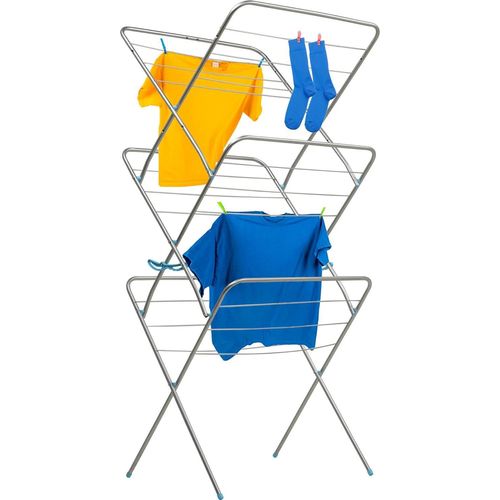 Kompakte vertikale Wäschetrockner mit 15 Metern Trockenfläche - Klappbares Luftstrom-Wäscheständer für drinnen und draußen