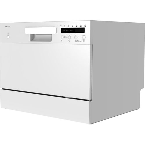 MEDION Tischgeschirrspüler DWT 60 (6 Gedecke Fassungsvermögen, 7 Reinigungsprogramme, LED Anzeige, 47 dB, MD37496) weiß