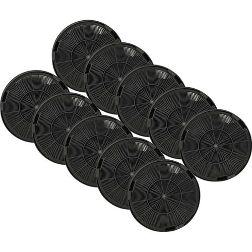 vhbw 10x Aktivkohlefilter Ersatz für WPro F196 für Dunstabzugshaube - 19,6 cm