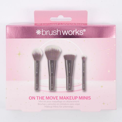 4-teiliges schwarzes Mini-Make-up-Pinselset