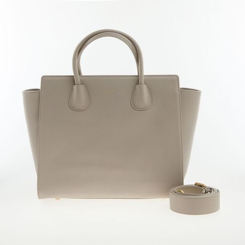 Graue Brooke Henkeltasche aus Leder