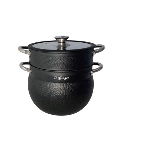3 tlg Kuskus Topf 8L Dampfgarer COUSCOUS Ø24cm Dampfkocher Gemüse
