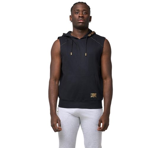 LEONE 1947 Herren ärmelloses T-Shirt mit Kapuze NEW GOLD
