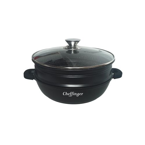 4 in 1 Tajine Topf mit Silikongriffe ø28 cm Garer Dampfgarer