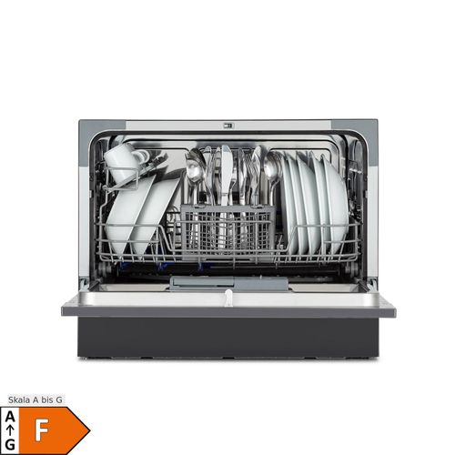 Amazonia 6 Geschirrspüler 1380W 6 Maßgedecke Tasten-Armatur Anthrazit