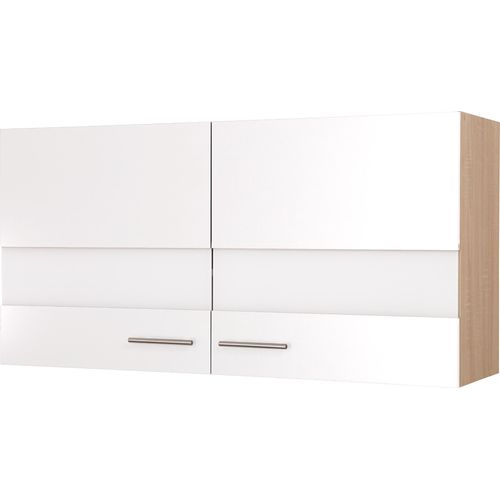 Oberschrank Hängeschrank 110 cm Eiche Sägerau Weiß Merle Respekta