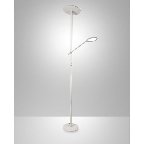 Regina - Weiße LED-Stehleuchte aus Metall H.180 cm Fabas Luce - 2 Lichter mit 36 W und 12 W mit integrierter LED 3000 K