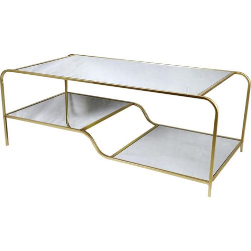 DKD Home Decor Glamour Dorado Metall Espejo Couchtisch 120 x 60 x 45 cm