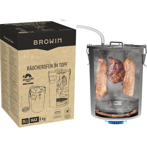 35 L Räucherofen im Topf für Gasherde Räuchern Haus Räuchertonne Räucherkammer