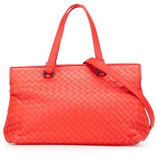 Bottega Veneta Hobo Bags - Nappa Intrecciato Satchel - Gr. unisize - in Rot - für Damen Image