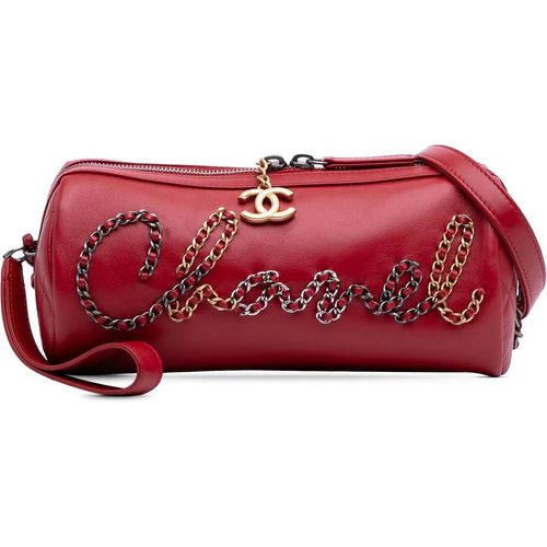 Chanel Hobo Bags - Calfskin Signature Chain Signe Bowling Bag - Gr. unisize - in Rot - für Damen Image