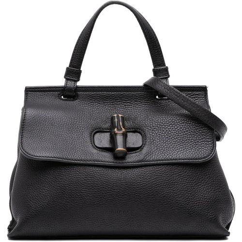 Gucci Hobo Bags - Small Leather Bamboo Daily Satchel - Gr. unisize - in Schwarz - für Damen Image