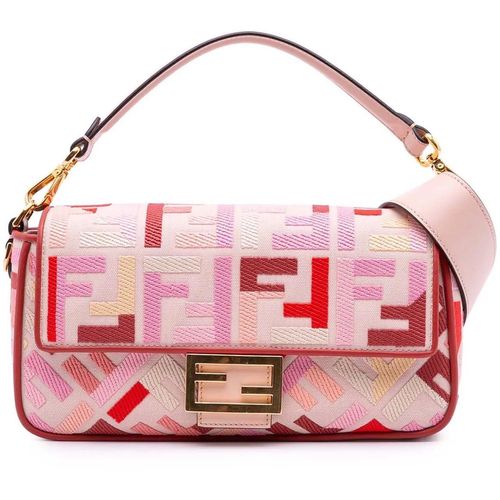 Fendi Hobo Bags - Zucca Embroidered Canvas Baguette Satchel - Gr. unisize - in Gold - für Damen Image