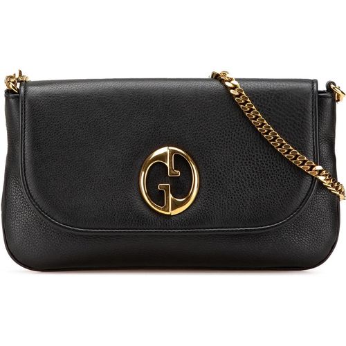 Gucci Hobo Bags - Medium Leather 1973 Chain Shoulder Bag - Gr. unisize - in Schwarz - für Damen Image