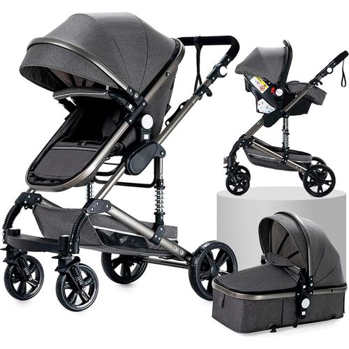 Kinderwagen 3 in 1 - Babywagen 3 in 1 - Wandelwagen - Kinderwagen 3 in 1 inkl. Autostoel