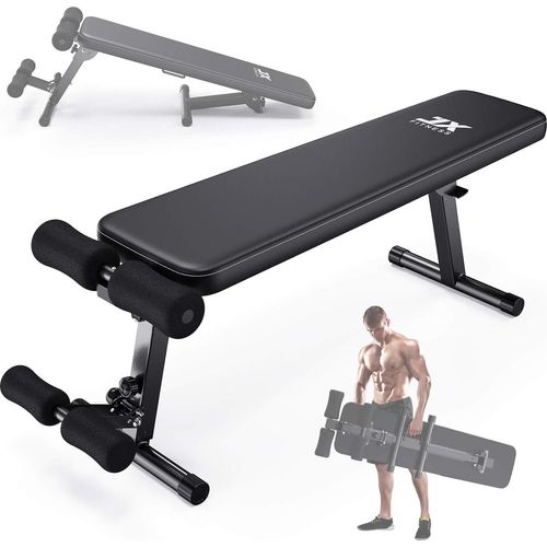 Fitnessbank - Trainingsbank - Einfach zu verstauen - Halterbank - Zuhause Fitness - Schwarz - 101,5 x 40,5 x 45 cm