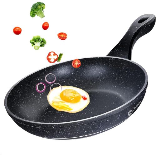 Bratpfanne 24 cm, Induktion, beschichtete Pfanne mit Antihaftbeschichtung, geeignet für alle Wärmequellen, 24 cm