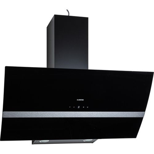 Klarstein Dunstabzugshaube Umluft/Abluft, Leise Abzugshaube, Edelstahl Wandhaube, Dunstabzugshaube mit Filter, Dunstabzugshaube 90cm, Umlufthaube mit LED-Licht, Dunstabzug Kopffrei 509 m³/h Luftstrom