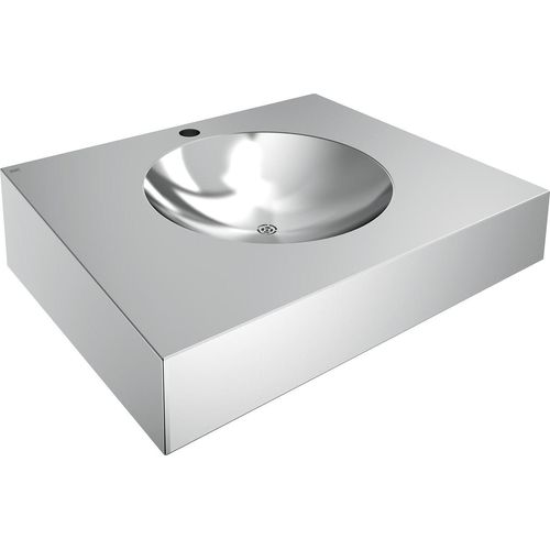 KWC AR Einzelwaschtisch, ANIMA, Edelstahl, 600x160x500 mm, nit Hahnloch