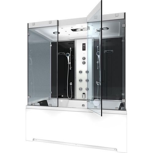 Kombination Badewanne Dusche K80-SW-EH-C-EA Duschtempel 180x100 cm OHNE Zusatzoption