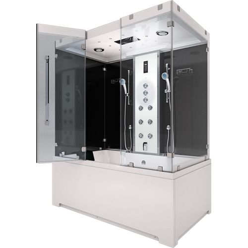 Kombination Badewanne Dusche K80-SW-TH-A-EA Duschtempel 100x180 cm OHNE Zusatzoption