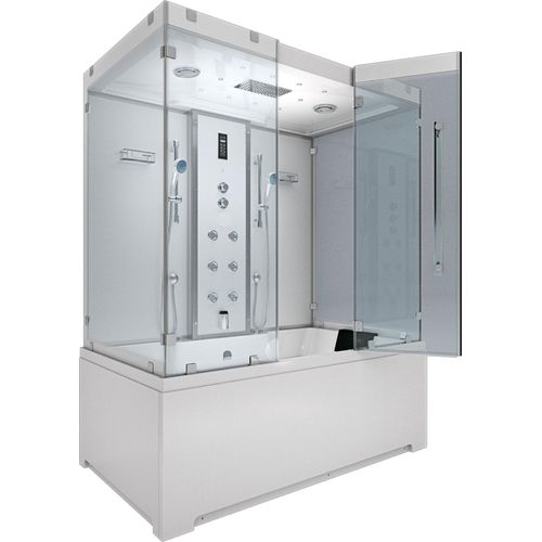 Kombination Badewanne Dusche K80-WS-EH-C-EA Duschtempel 180x100 cm OHNE Zusatzoption