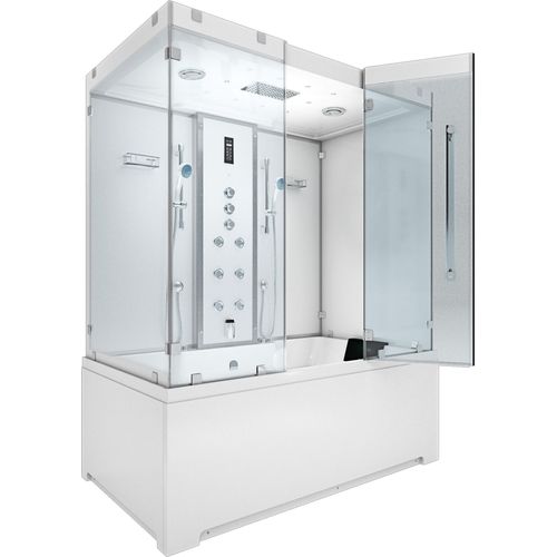 Kombination Badewanne Dusche K80-WS-TH-C-EA Duschtempel 180x100 cm OHNE Zusatzoption