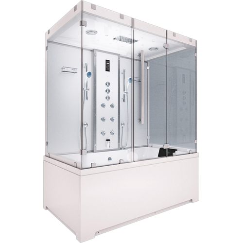 Kombination Badewanne Dusche K80-WS-TH-B-EA Duschtempel 180x100 cm OHNE Zusatzoption