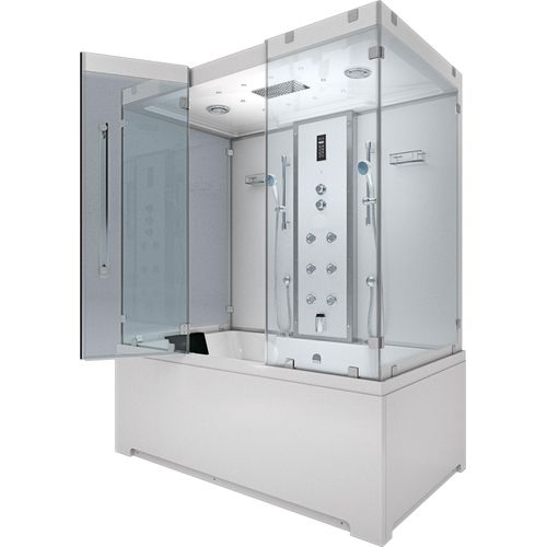 Kombination Badewanne Dusche K80-WS-EH-A-EA Duschtempel 100x180 cm OHNE Zusatzoption