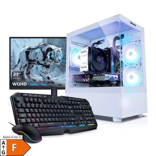 PC Set Gaming mit 27 Zoll TFT Invader XS VIII AMD Ryzen 7 8700F, 32GB DDR5, NVIDIA RTX 5070 12 GB, 1TB SSD, Windows 11