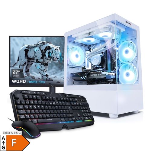 PC Set Gaming mit 27 Zoll TFT Invader XS 14 Intel Core i7-14700KF, 32GB DDR5, NVIDIA RTX 5070 12 GB, 1TB SSD, Windows 11