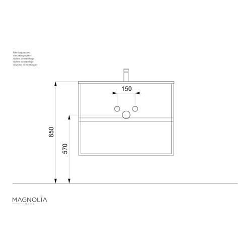 Badmöbel Limes & Waschtisch 80cm 2 Greifraum SoftClose Auszüge weiß Hgl