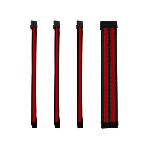 Kabel-Sleeve-Set - Schwarz/Rot - ONE GAMING